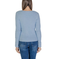 Morgan De Toi Blaues Polyamid-Sweatshirt