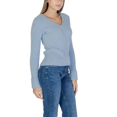 Morgan De Toi Blaues Polyamid-Sweatshirt