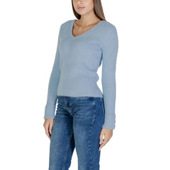 Morgan De Toi Blaues Polyamid-Sweatshirt