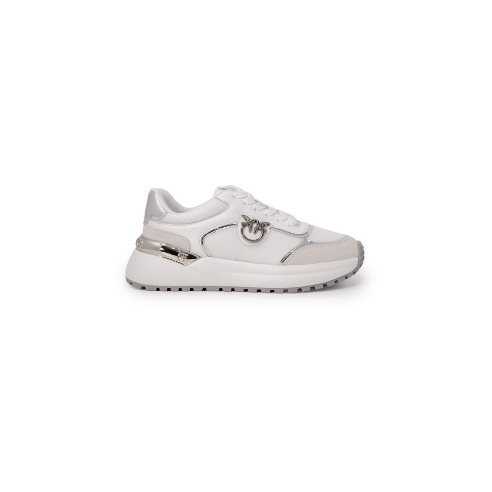 PINKO Weiße Low-Top-Sneakers aus Leder