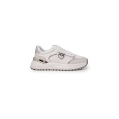 PINKO Weiße Low-Top-Sneakers aus Leder