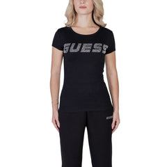 Guess Active Zwart Katoenen T-shirt