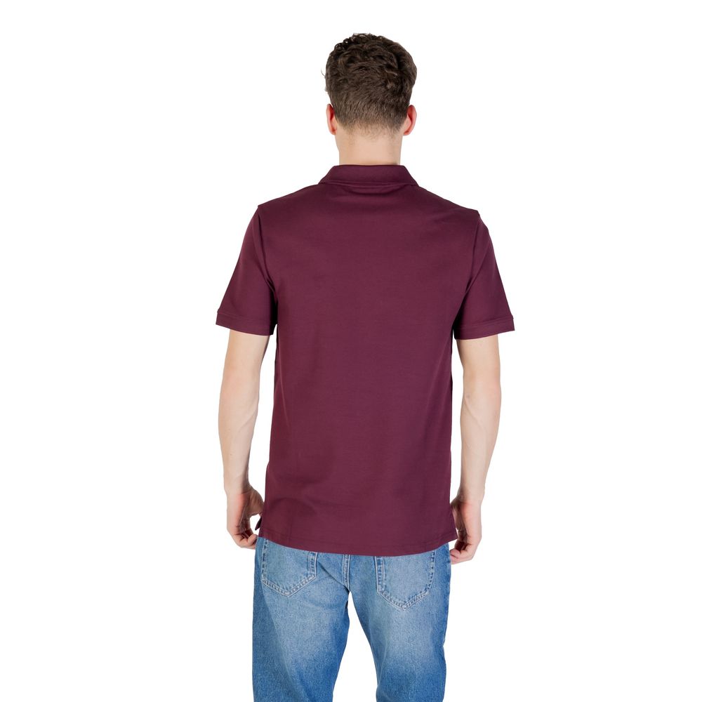 Lyle & Scott Bordeaux Baumwoll-Polohemd