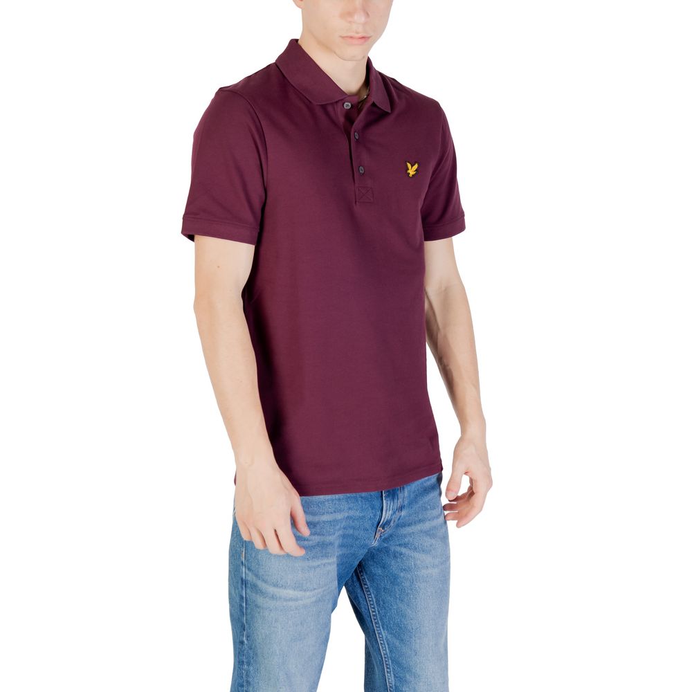 Lyle & Scott Bordeaux Baumwoll-Polohemd