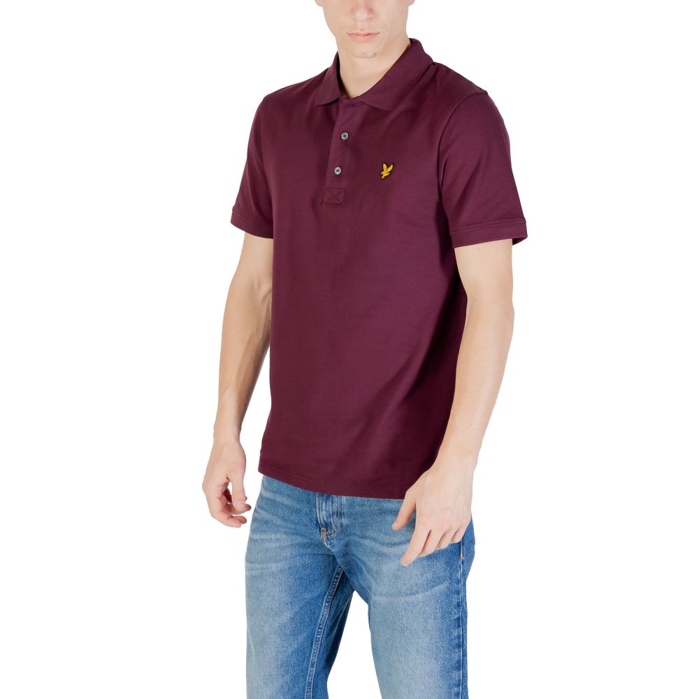 Lyle & Scott Bordeaux Baumwoll-Polohemd