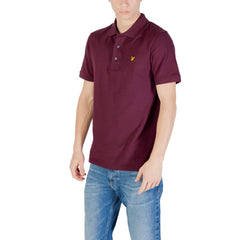 Lyle & Scott Bordeaux Baumwoll-Polohemd