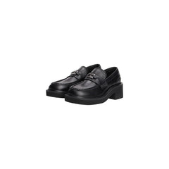 Tommy Hilfiger spijkerbroek zwarte leren pumps met hoge hak