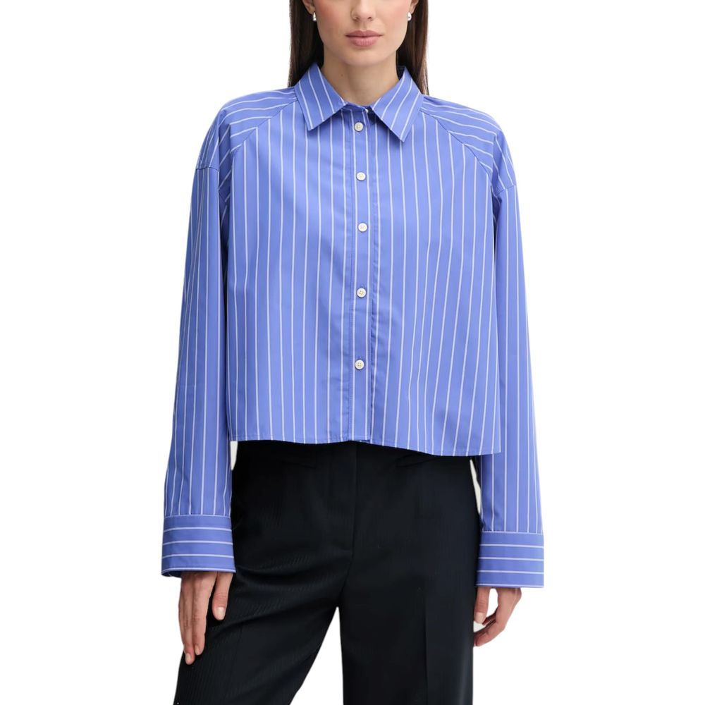 Calvin Klein Jeans Blaue Baumwollbluse
