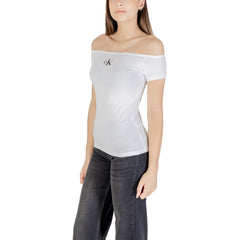Calvin Klein Jeans Wit Katoenen T-Shirt