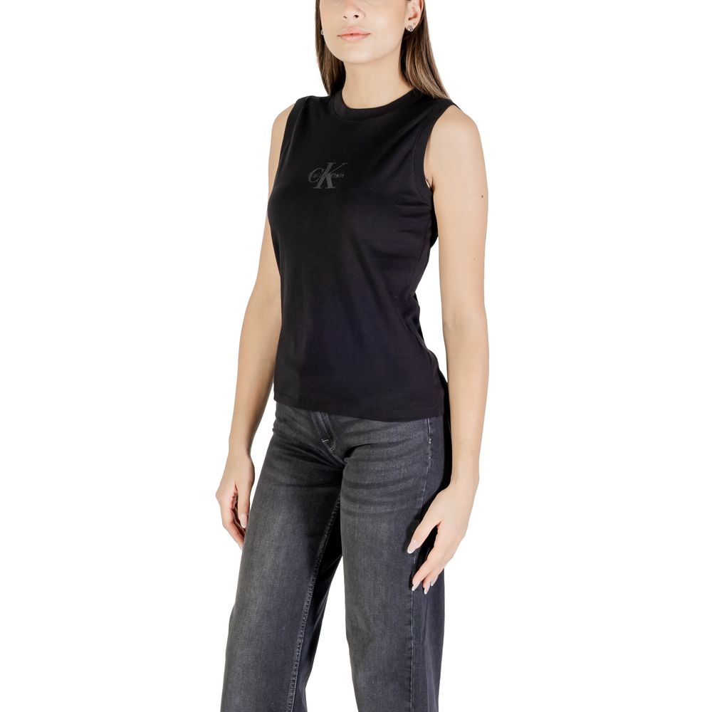 Calvin Klein Jeans Schwarzes Baumwoll-T-Shirt