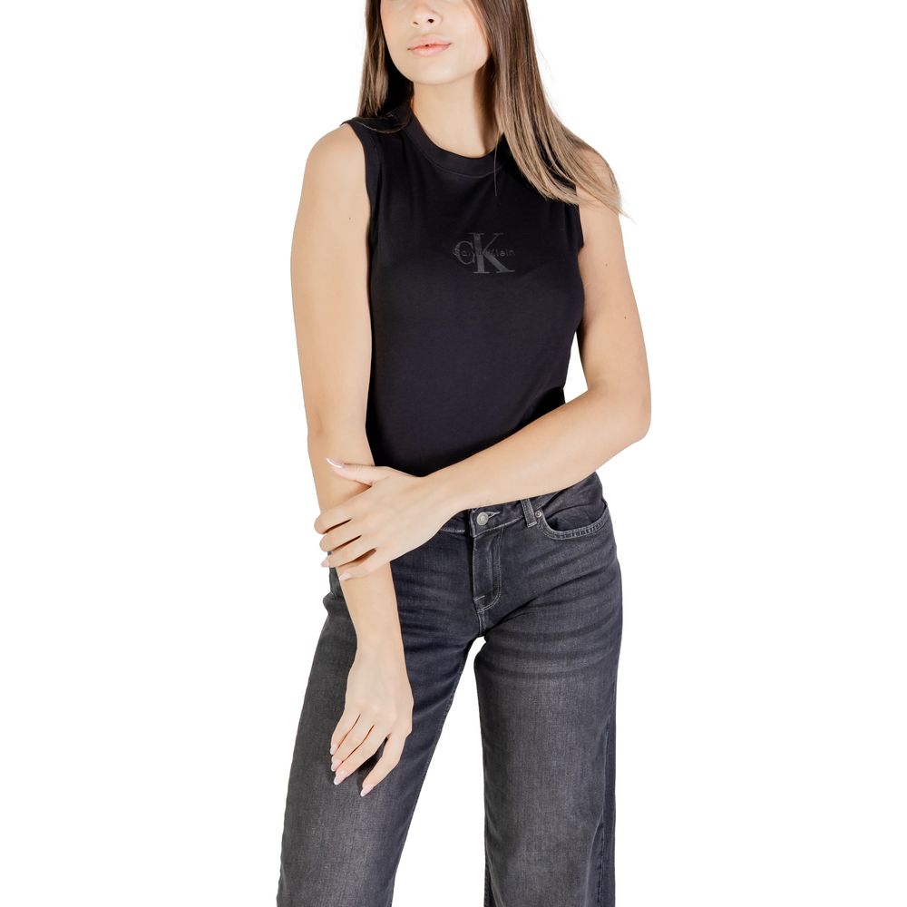 Calvin Klein Jeans Schwarzes Baumwoll-T-Shirt