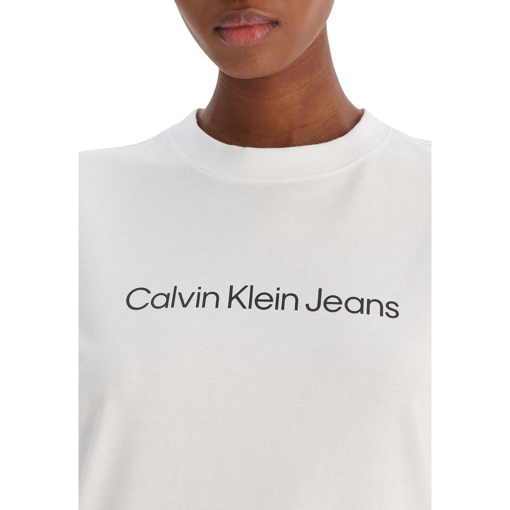 Calvin Klein Jeans Weißes Baumwoll-T-Shirt