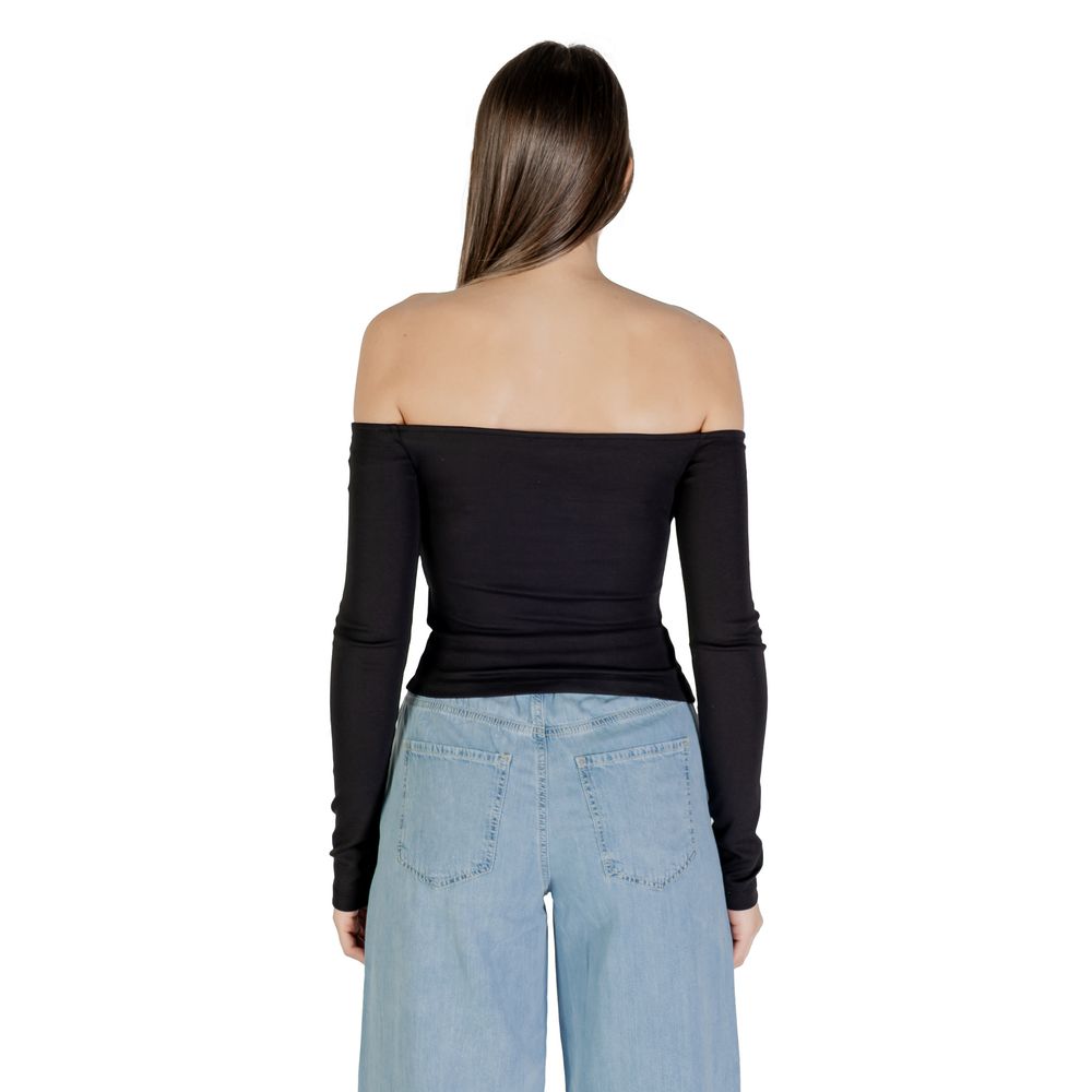 Tommy Hilfiger Jeans Langarm-T-Shirt aus recycelter Baumwolle in Schwarz