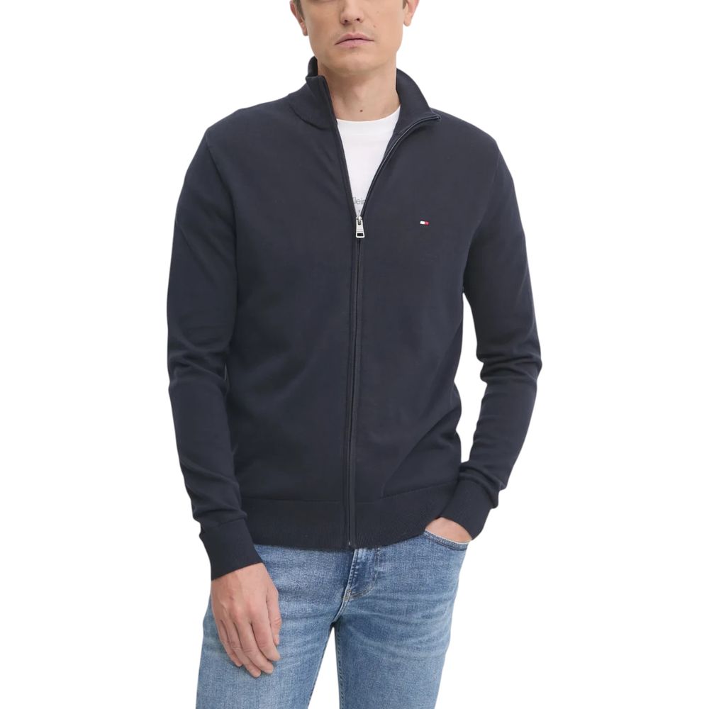 Tommy Hilfiger blaue Baumwoll-Strickjacke