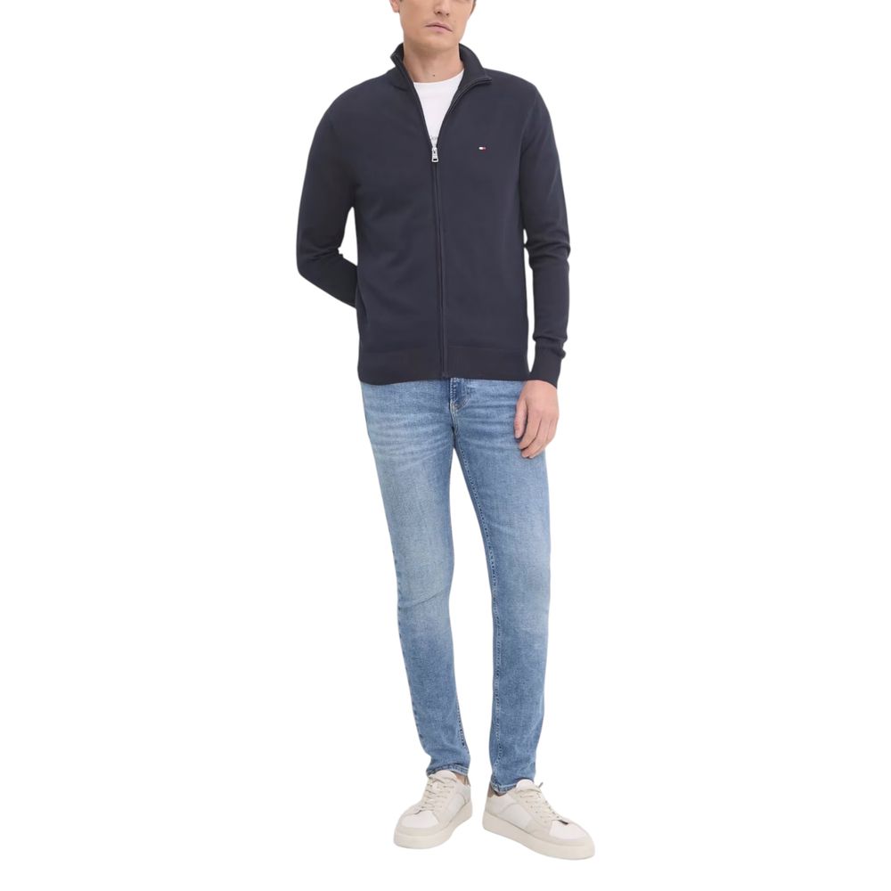 Tommy Hilfiger blaue Baumwoll-Strickjacke