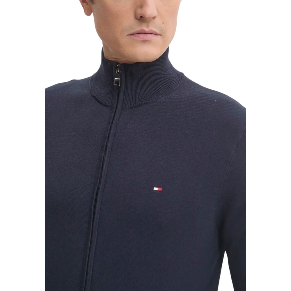 Tommy Hilfiger blaue Baumwoll-Strickjacke