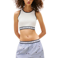 Tommy Hilfiger Jeans Creme Bio-Baumwoll-Top