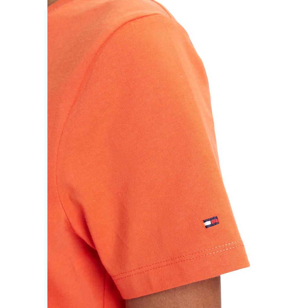 Tommy Hilfiger Orangefarbenes T-Shirt aus recycelter Baumwolle