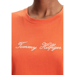 Tommy Hilfiger Orangefarbenes T-Shirt aus recycelter Baumwolle