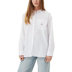 Calvin Klein Jeans Weiße Baumwollbluse