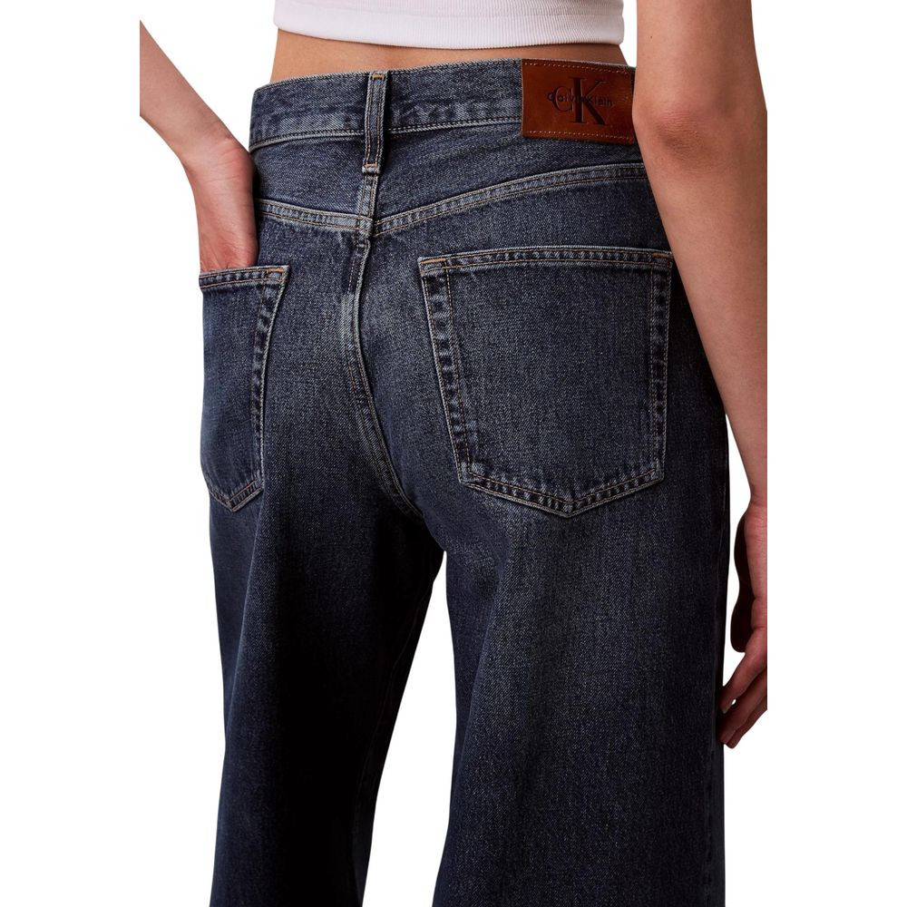 Calvin Klein Jeans Blaue Bootcut-Jeans aus recycelter Baumwolle