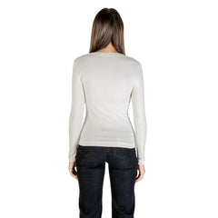 Guess Langarmshirt aus cremefarbener Baumwolle