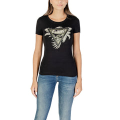 Guess Schwarzes Baumwoll-T-Shirt