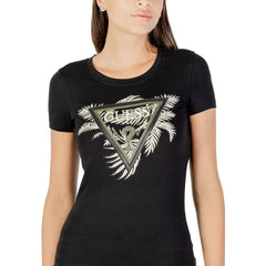 Guess Schwarzes Baumwoll-T-Shirt