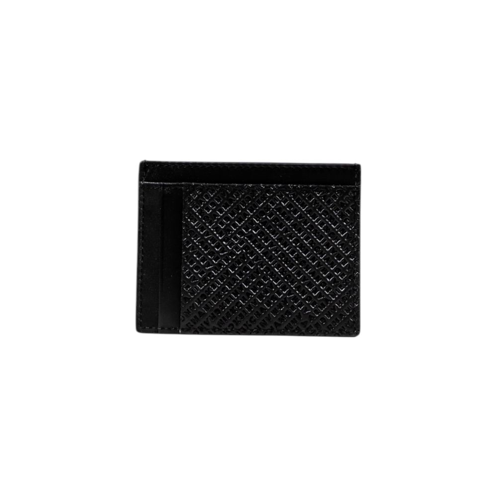 Armani Exchange Zwarte Leren Kaarthouder