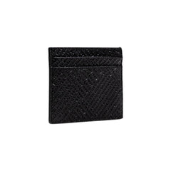 Armani Exchange Zwarte Leren Kaarthouder