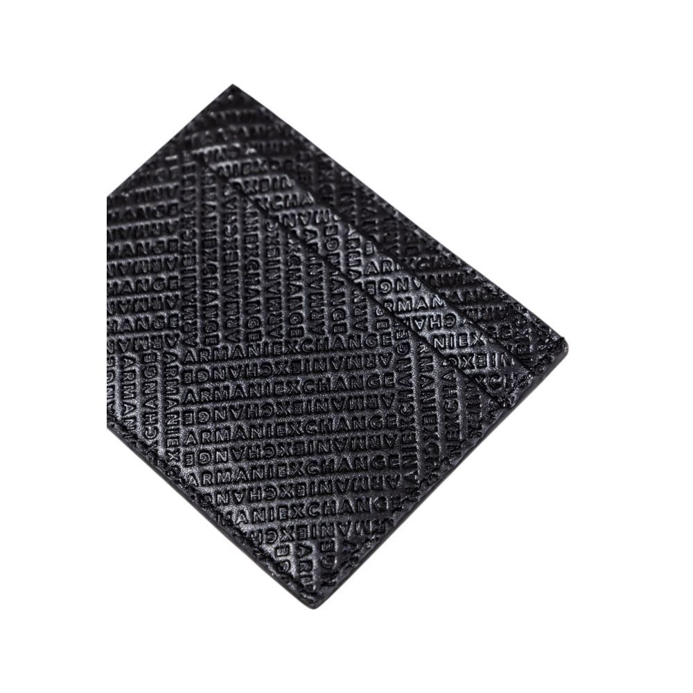 Armani Exchange Zwarte Leren Kaarthouder