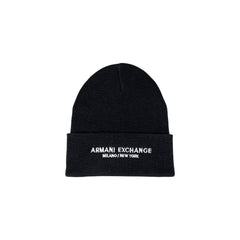 Armani Exchange Zwarte Polyester Cap (Honkbalpet)