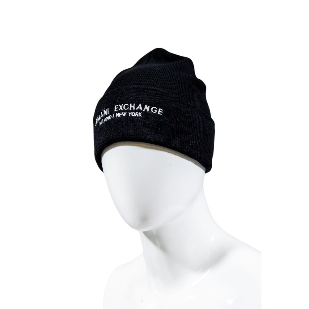Armani Exchange Zwarte Polyester Cap (Honkbalpet)