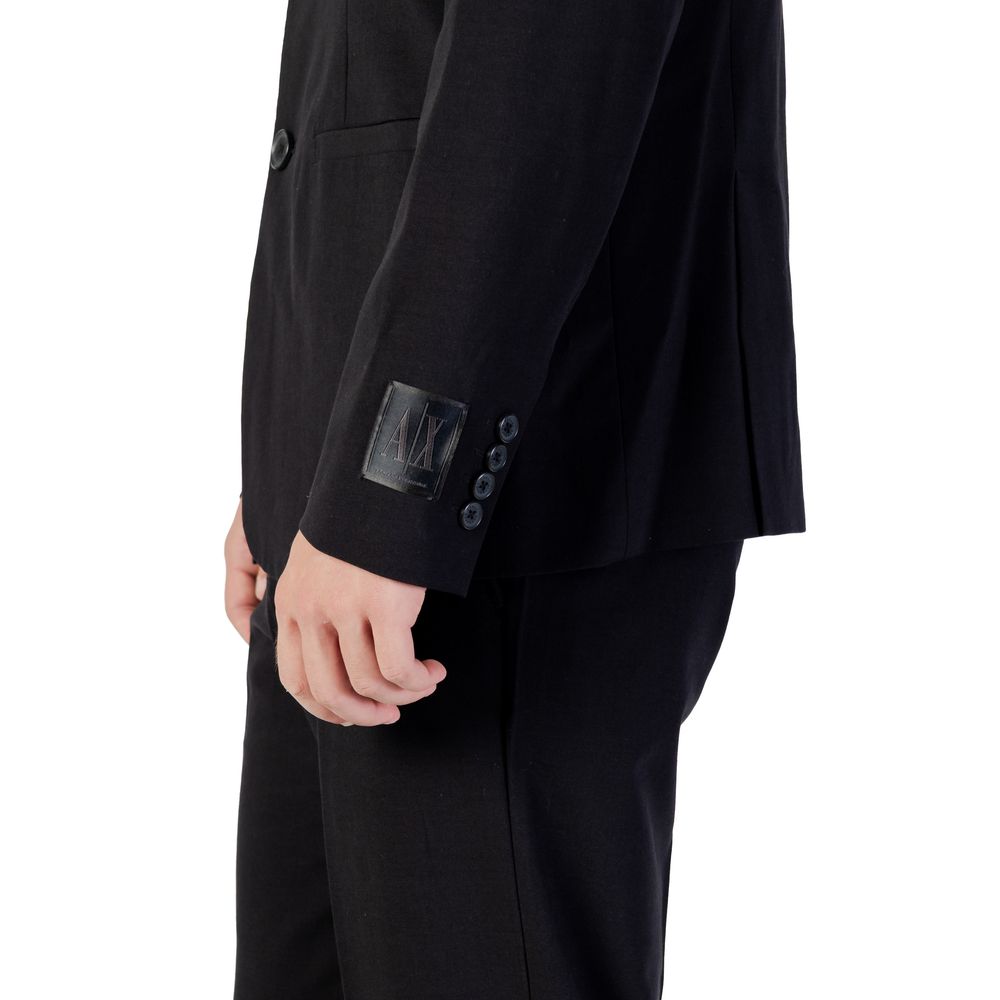 Armani Exchange Schwarzer Lyocell Blazer