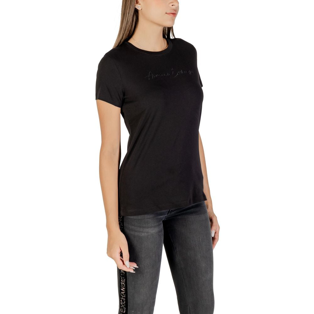 Armani Exchange Zwart Katoenen T-shirt