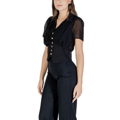 Morgan De Toi Zwart Polyester Overhemd Met Korte Mouwen