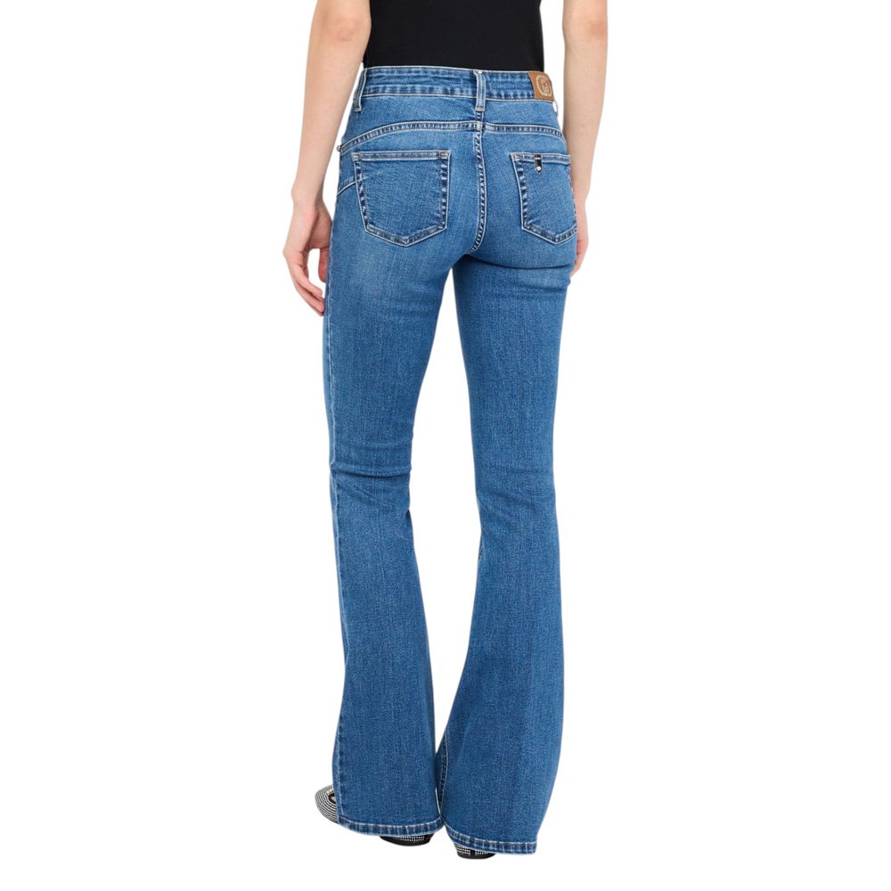 Liu Jo Blaue Baumwoll-Bootcut-Jeans