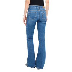 Liu Jo Blaue Baumwoll-Bootcut-Jeans
