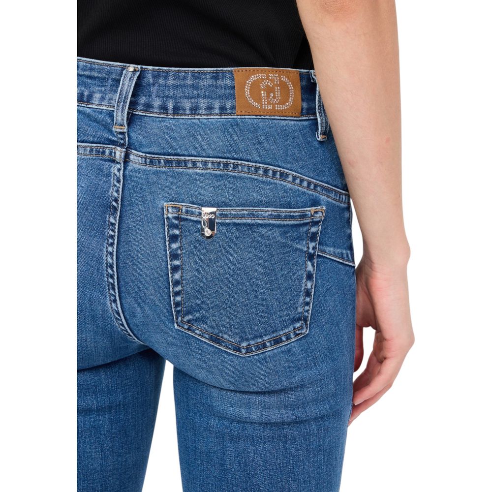 Liu Jo Blaue Baumwoll-Bootcut-Jeans