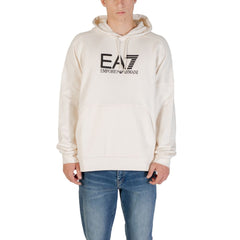EA7 Emporio Armani Schwarz-weißer Hoodie aus Baumwolle