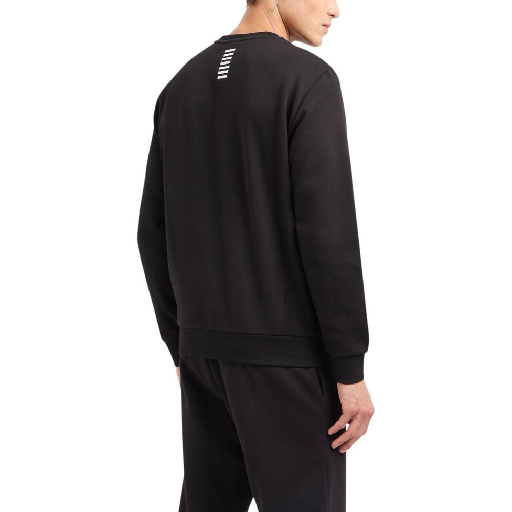 EA7 Emporio Armani Schwarzes Baumwoll-Sweatshirt