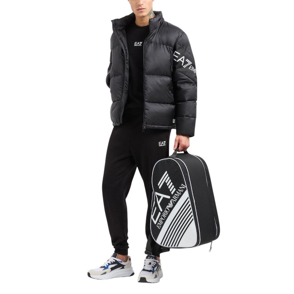 EA7 Emporio Armani Schwarzes Baumwoll-Sweatshirt