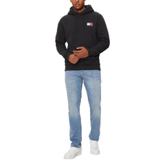 Tommy Hilfiger Jeans Hoodie aus schwarzer Baumwolle