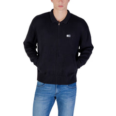 Tommy Hilfiger Jeans Cardigan aus recycelter Baumwolle, schwarz