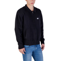 Tommy Hilfiger Jeans Cardigan aus recycelter Baumwolle, schwarz