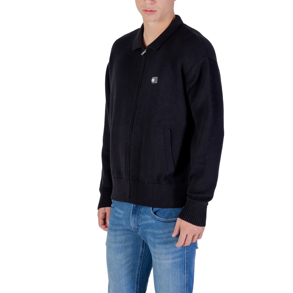 Tommy Hilfiger Jeans Cardigan aus recycelter Baumwolle, schwarz
