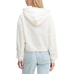 Tommy Hilfiger Jeans Hoodie aus recycelter Baumwolle in Creme
