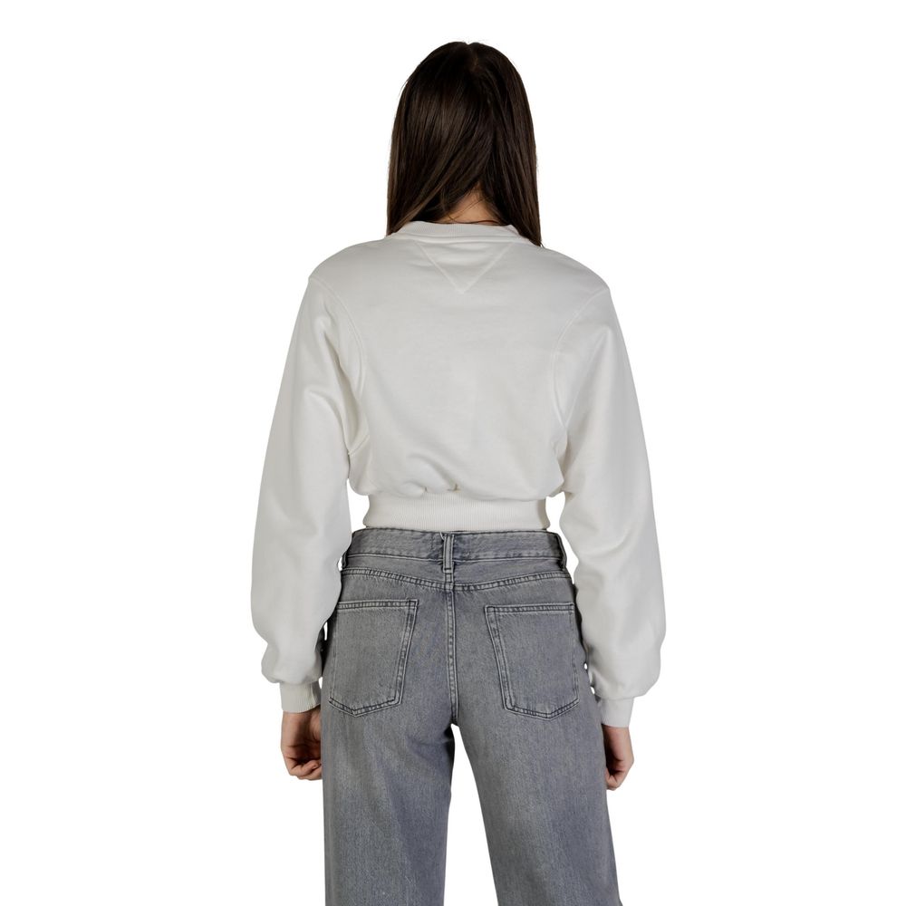 Tommy Hilfiger Jeans Sweatshirt aus recycelter Baumwolle, Cremefarben