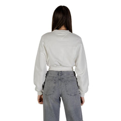 Tommy Hilfiger Jeans Sweatshirt aus recycelter Baumwolle, Cremefarben