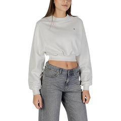 Tommy Hilfiger Jeans Sweatshirt aus recycelter Baumwolle, Cremefarben
